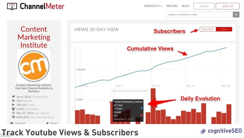 monitorizare cont youtube
