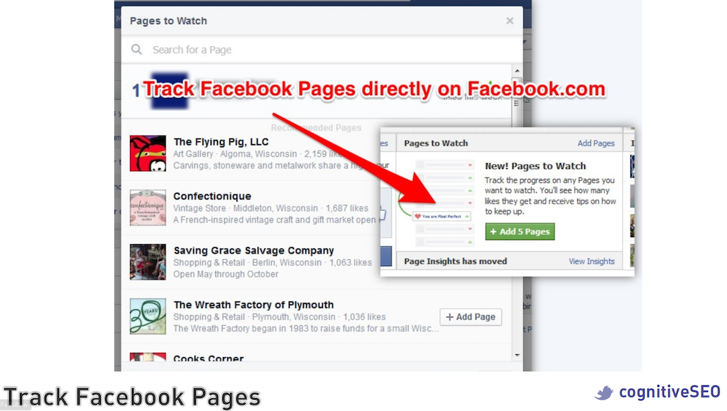 monitorizare pagini facebook