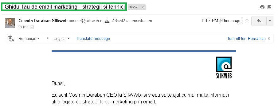 subiect email marketing