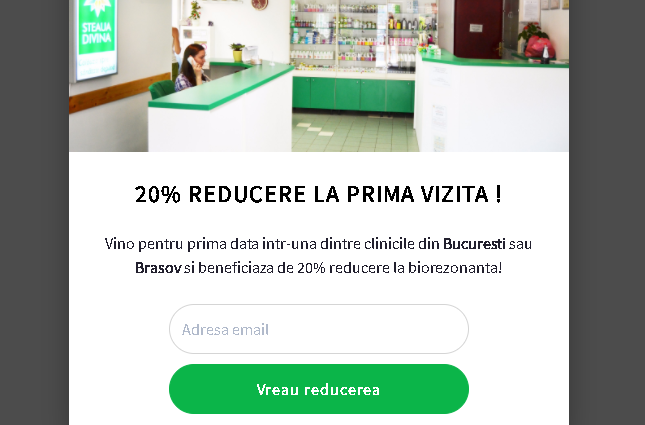 pop up discount