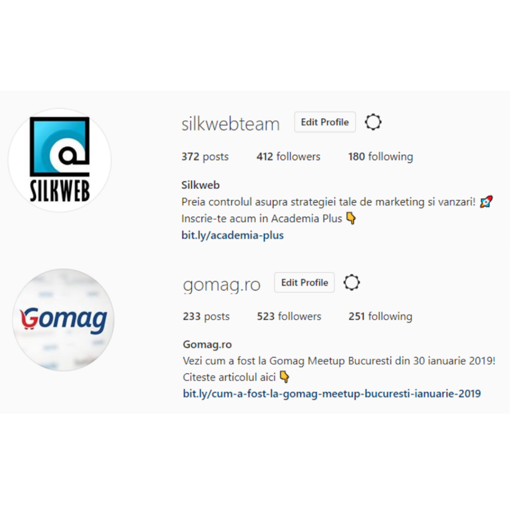 Optimizare cont Instagram